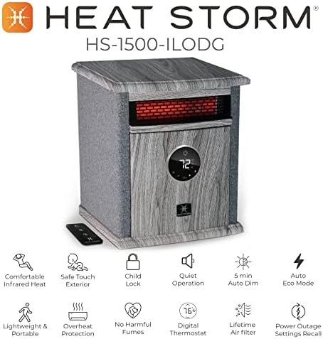 Heat Storm HS-1500-ILODG Cabinet Heater Gray 1