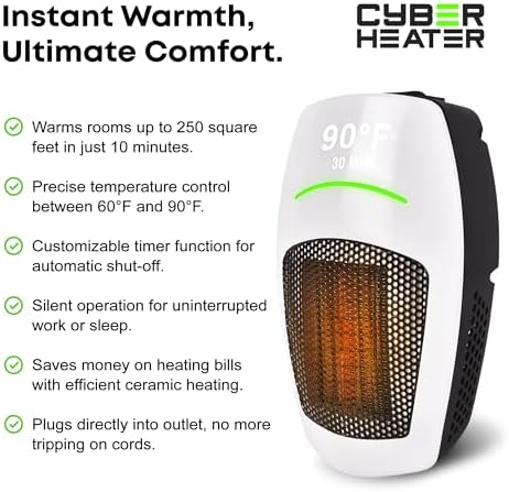 FREEZE2TRIM Cyber Heater 500W Electric Ceramic Space Heater