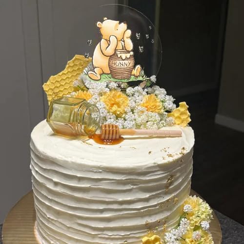 Winnie The Pooh Baby Shower Cake Topper Acrylic Decor
