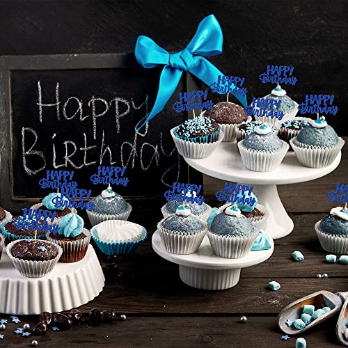Gyufise 24 Pcs Happy Birthday Cupcake Toppers