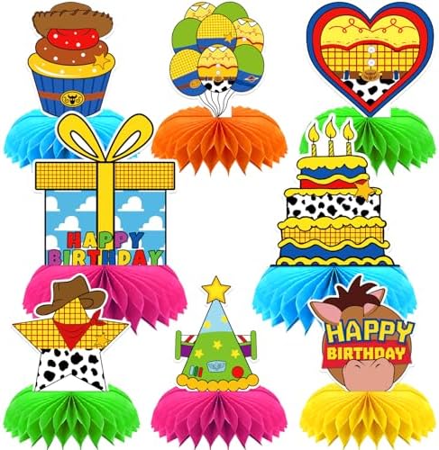 OU RUI 8Pcs Toy Cartoon Birthday Centerpieces