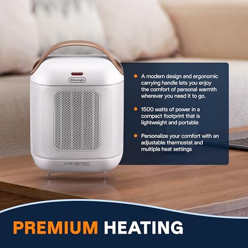 Delonghi HFX30C15W Ceramic Heater White