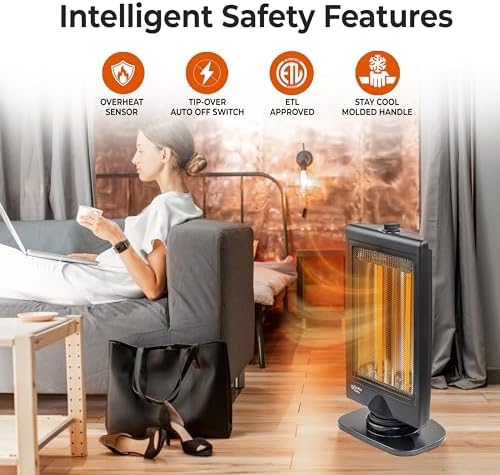 Comfort Zone Oscillating Space Heater - 800W