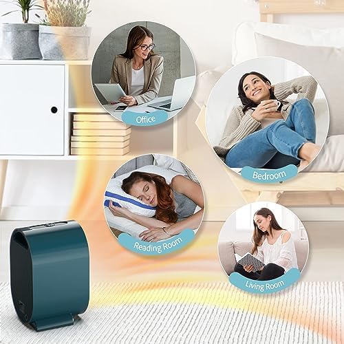 Bubbacare 1200W Electric Space Heater with Thermostat and Quiet Fan