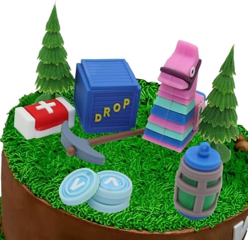 BiBo Game Cake Topper Set for Themed Parties