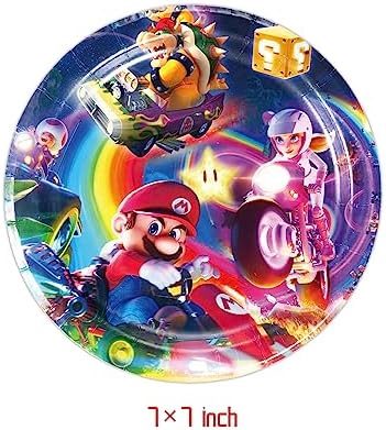 40Pack Mario Move Birthday Party Supplies Plates and Napkins
