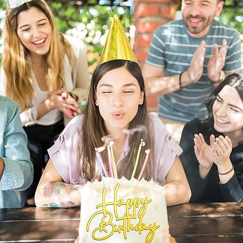 Barydat 24-Piece Gold Birthday Cake Toppers 6 Styles