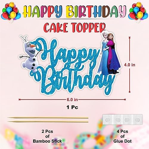 Frozen Happy Birthday Cake Topper - Icy Fun for Kids