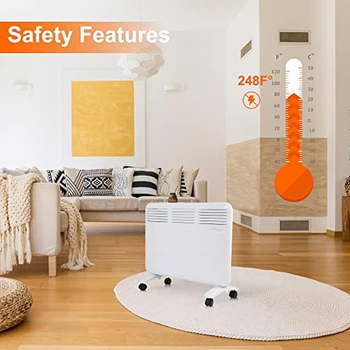 DC DICLASSE 1000W Quiet Electric Heater with Digital Control
