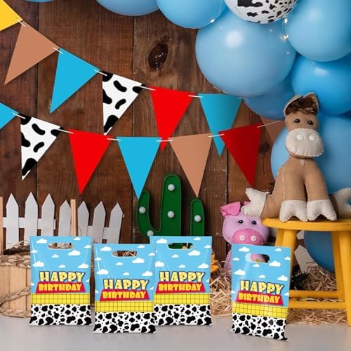 Ragnhild 50 Pcs Cartoon Cow Birthday Gift Bags