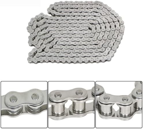 Gudwells ANSI 40SS Roller Chain 10 Feet with 2 Master Links