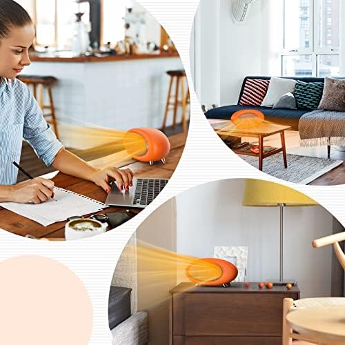 Lmkeji 600W Fast Heating Desktop Heater - Orange