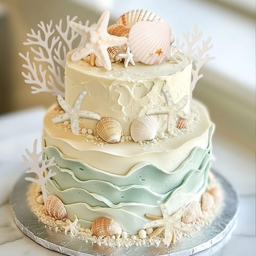 20 PCS Ocean Themed Cake Decorations 1