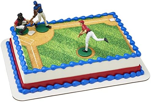 DecoSet Batt Up 3-Piece Cake Toppers Red Blue