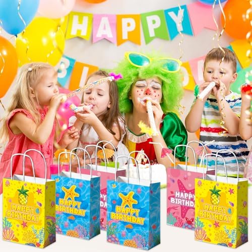 WENATIE 15Pcs Cartoon Sponge Gift Bags for Kids 1