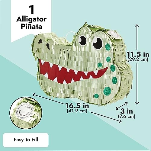 BLUE PANDA Alligator Pinata for Kids Birthday Party