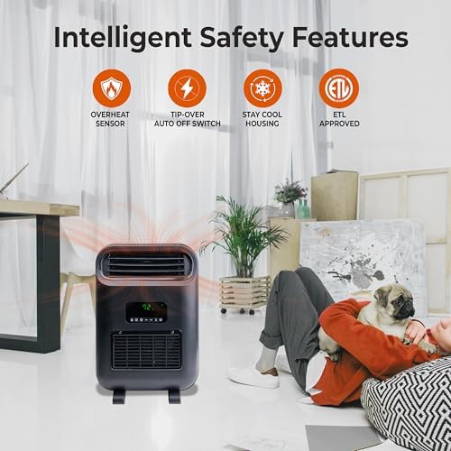 Comfort Zone Wall Mount Space Heater with Timer and Remote Control