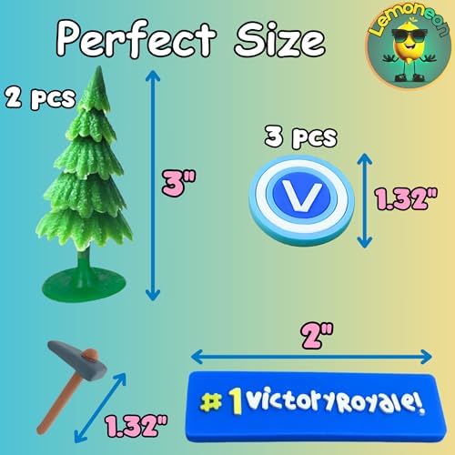Lemoneon Video Game Cake Toppers Battle Royale Llama 11PcsSet