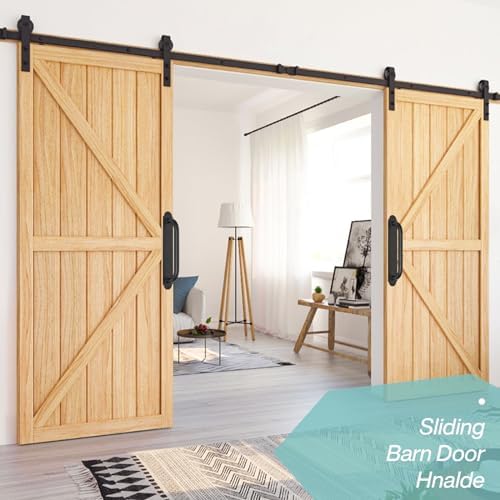 Purife 12 Black Gate Handles 2 Pack Heavy Duty