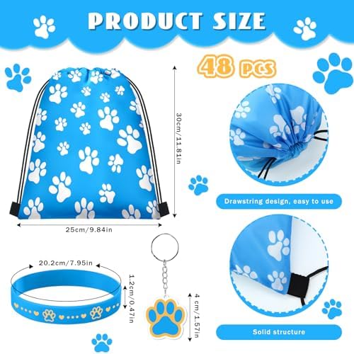 Talltalk 48 Pcs Paw Print Party Favor Set 1