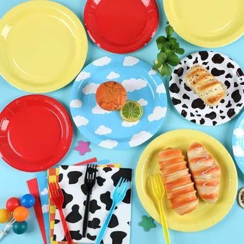 96PCS Cartoon Story Party Plates Napkins Set