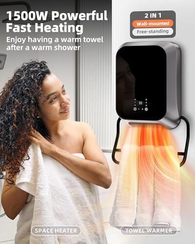 Uthfy 2 in 1 Wall Mount Space Heater with Towel Rack