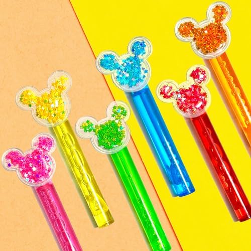 24Pcs Glitter Mouse Ear Bubble Wand Set for Kids