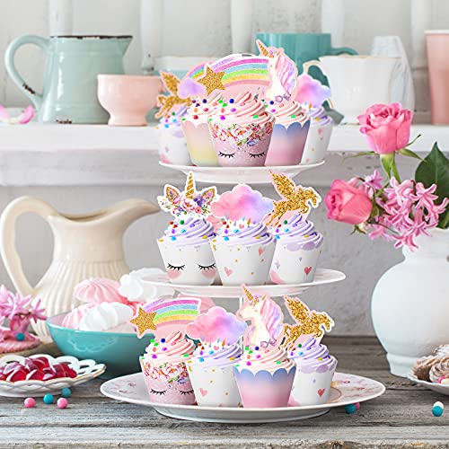 Censen Unicorn Cupcake Toppers and Wrappers