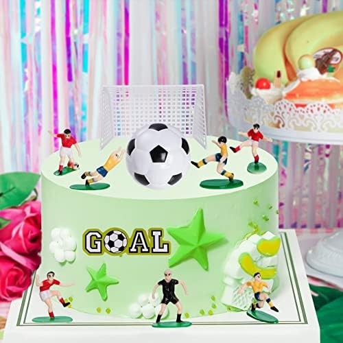 Soccer Cake Toppers Set 10 Pieces for Sport Parties