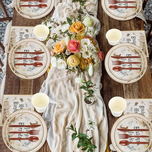 Magical Wizard Party Plates Napkins Kit 210PCS