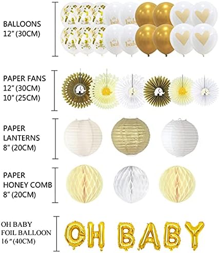252 Piece Elephant Baby Shower Decor Kit - Gender Neutral