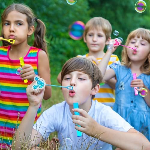 24Pcs Glitter Mouse Ear Bubble Wand Set for Kids
