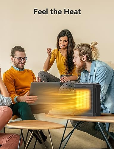 Pereysi 1500W PTC Ceramic Space Heater with 4 Modes and 24H Timer