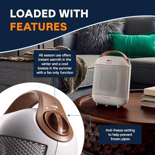 Delonghi HFX30C15W Ceramic Heater White