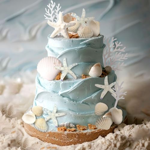 20 PCS Ocean Themed Cake Decorations 1