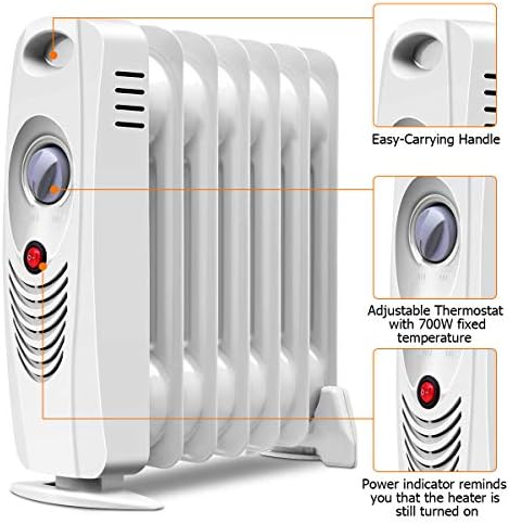 Tangkula 700W Oil-Filled Space Heater with Adjustable Thermostat