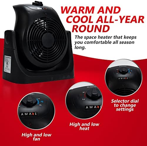 Amaze-Heater Dual Comfort 1500W Heater Fan