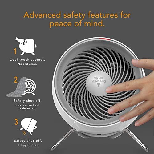 Vornado Pivot Heat Electric Space Heater White