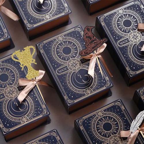 Wootkey 24 Pcs Wizard Cupcake Toppers Party Decorations