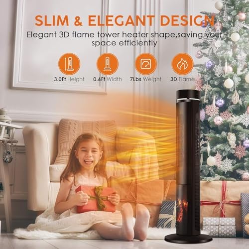 TRUSTECH 36 Inch Tower Space Heater for Large Room