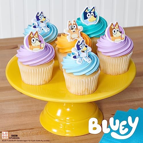 DecoPac Bluey So Much Fun Cupcake Rings - 24 Pack