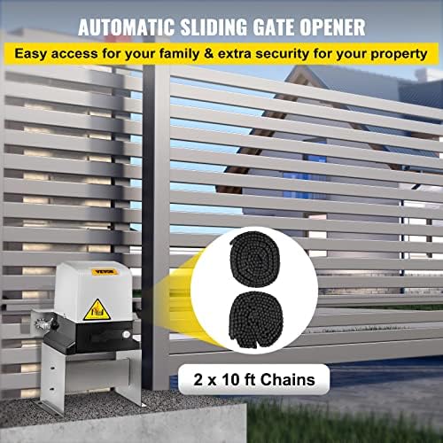 Happybuy Automatic Sliding Gate Opener 1400LBS with 2 Remotes 1