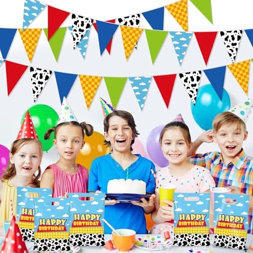 Ragnhild 50 Pcs Cartoon Cow Birthday Gift Bags