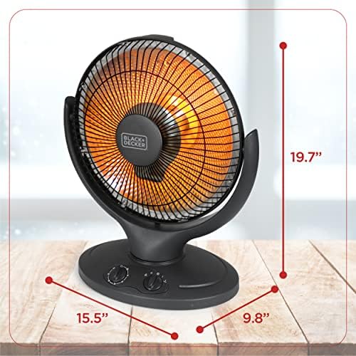 BLACKDECKER 800W Electric Space Heater with Oscillation and Overheat Protection