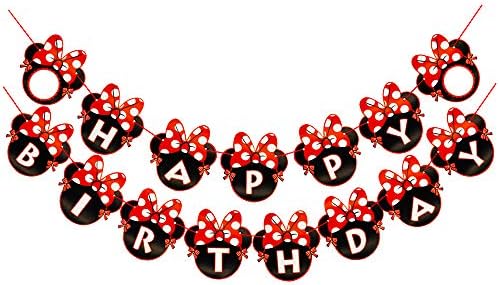 CHuangQi Minnie Birthday Banner Set