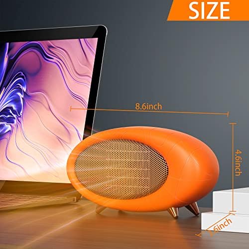 Lmkeji 600W Fast Heating Desktop Heater - Orange