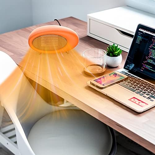 Lmkeji 600W Fast Heating Desktop Heater - Orange