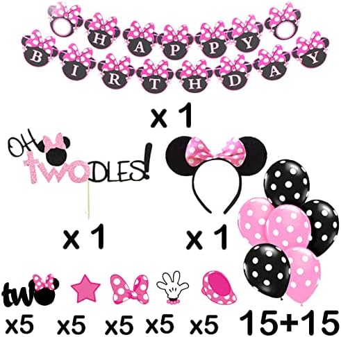 Oh Twodles Balloons 2nd Birthday Cake Topper Party Decor