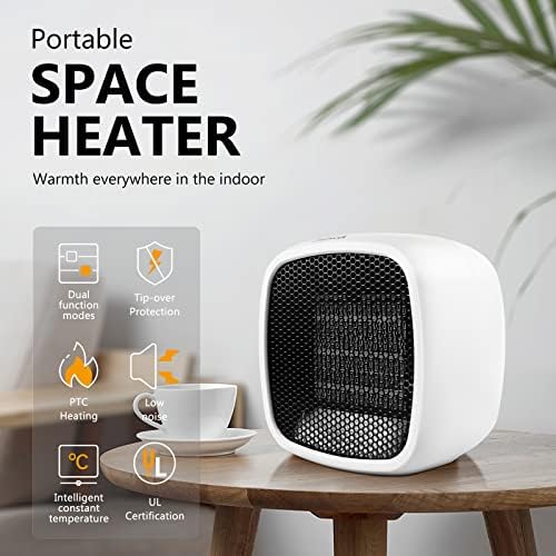 YOUCIDI 1000W Ceramic Space Heater for Home Office
