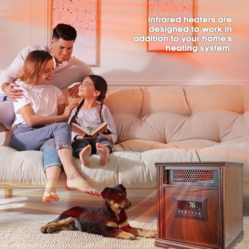 LifeSmart LifePro 1500W Infrared Space Heater with Remote Control and 4 Elements